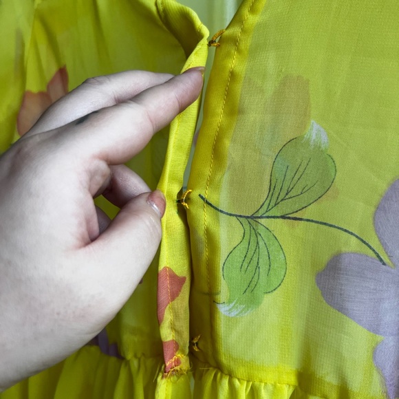 Vintage Floral Chiffon Duster Size XL - Picture 3 of 4